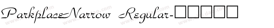 ParkplaceNarrow Regular字体转换